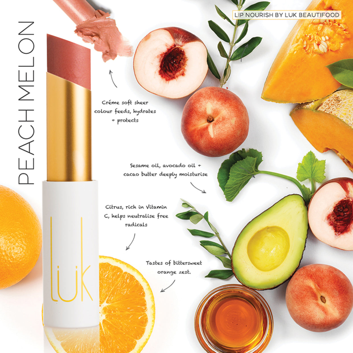 Luk Lip Nourish Peach Melon